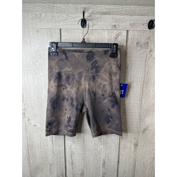 Joylab Womens Small Brown Tie-Dye High-Waisted Bike Shorts with Pocket - Picture 1 of 7